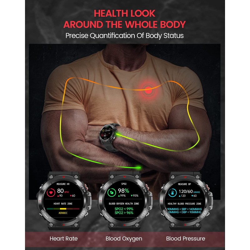 SICBCGB Men's Smart Watch, Digital Smartwatch