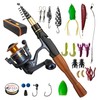 Telescopic Fishing Rod and Spinning Fishing Reel Combo 30pcs Suit,Travel