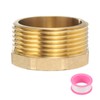 sourcing map Brass Outer Hex Thread Fittings, G1-1/4 Male Brass
