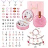 Emibele Girls Charm Beads Bracelet Making Kit with Portable Jewelry