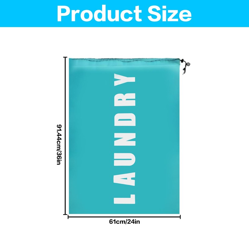 2 Pcs Large Laundry Bags, Travel Laundry Bags with Drawstring,