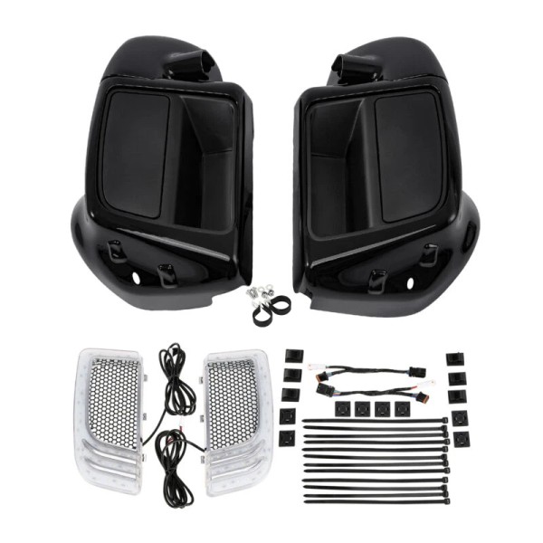 TCMT Lower Vented Fairing Speaker Pod Grill Signal Light For