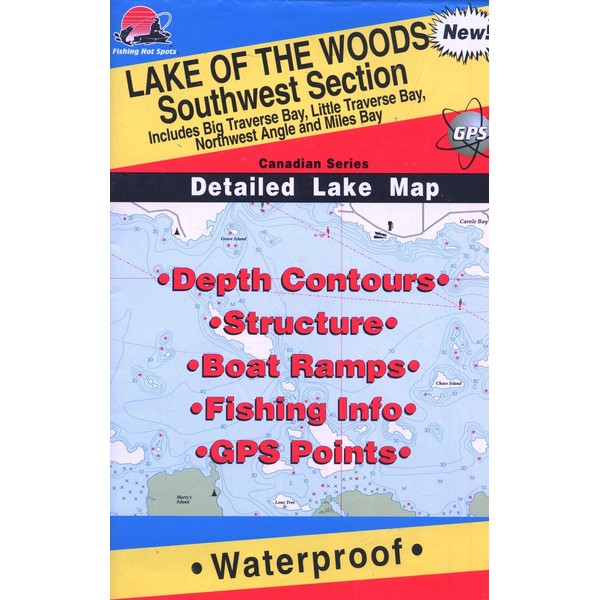 Lake of The Woods Southwest Section Fishing Map