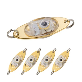 Dr.Fish LED Fishing Spoon Flasher Deep Drop Lights LED Lures Underwater Flasher Diamond Lights Trolling Lures Halibut Rig Ice Fishing