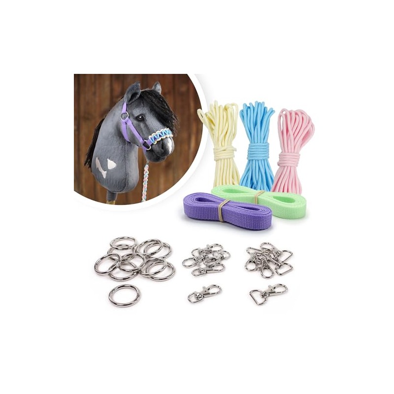 kullaloo Hobby Horse Headcollar Craft with Set in Pastel Colours