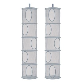 coastal rose Bolsas Organizadoras De Malla Para Ahorrar Espacio, Organizador De Almacenamiento Plegable, 5 Compartimentos, Organizador De Almacenamiento De Juguetes Para Habitación De Niños, Juguetes,