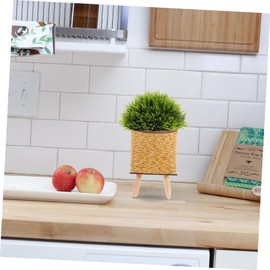 Levemolo Woven Planter Basket with Stand Hand Woven Flower Pot for Home Nordic Style Plant Stand for Displaying Plants Flowers Living Room Balcony