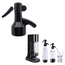 Sodafall fizz saver soda bottle dispenser siphon sifon compatible with Sodastream bottles and other soda maker brands replacement cap(black)