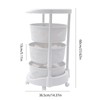 Kaibrite Rotating Kitchen Storage Rack, Multi-Layer Revolving Basket Kitchen Shelf
