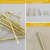 350 Piece Wall Nail Set, Brass-Plated Nails Assortment, Brass Coated