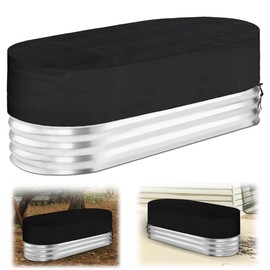 6 Ft Oval Stock Tank Pool Cover,420D Oxford Cloth Cold Plunge Cover Waterproof Sunproof dustproof,Farm Water Tank Cover for Rural Patio Garden Outdoors