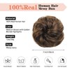 FLUFYMOOZ Messy Bun Hair Piece, 100% Real Human Hair Tousled