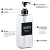 Segbeauty Soap Dispenser, Pack of 3, 500 ml Shampoo Bottles,