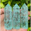 1pc Blue Crackle Tower Point Stone of Manifestation Art Home