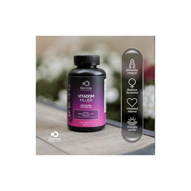 Suplementos Domos - VitaDom Multivitaminico para mujer - 120 Cápsulas
