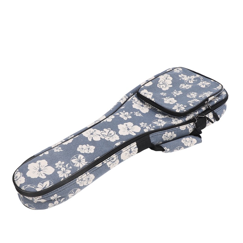Ukulele Case Backpack Hawaiian Hibiscus Flower Pattern Thickened Ukulele Padded