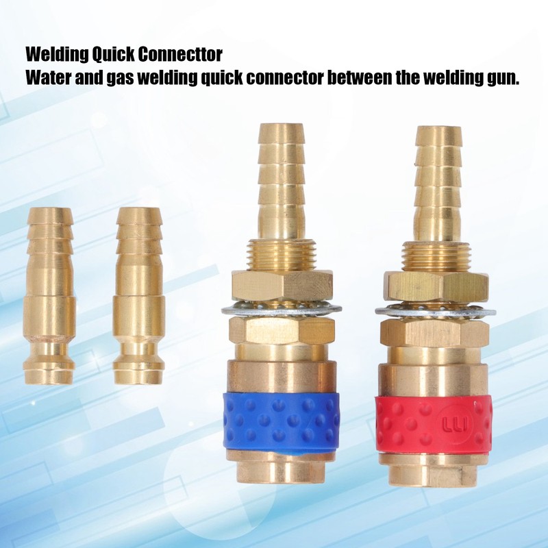 Welding Quick Connector Water Cooled Gas Adapter M8 Brass Fitting
