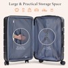 Sweetcrispy Carry on Luggage,Hard Shell Expandable Double Spinner Rolling Wheels