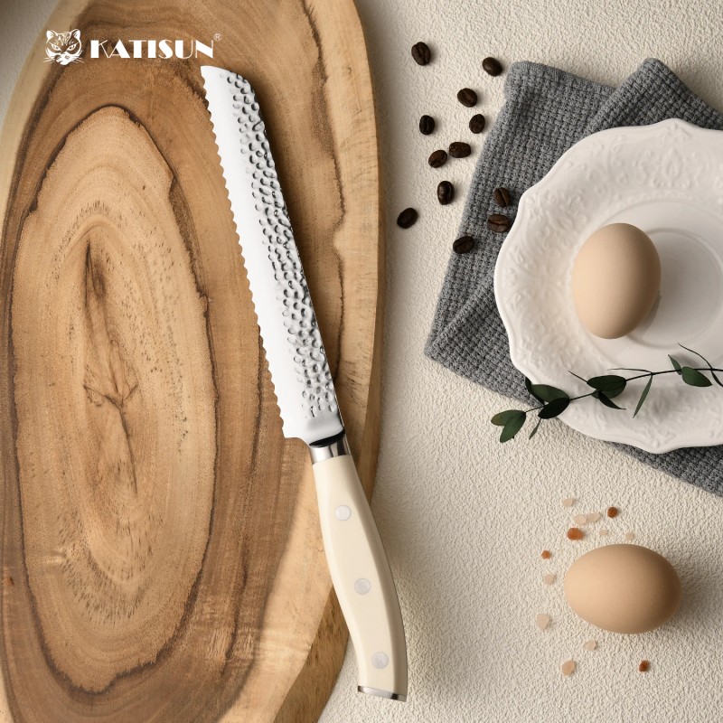 14PCS Hammer Forging Chef Steak Santoku Fruit Knives Set Sharp