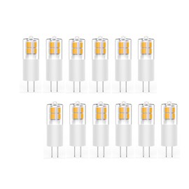 12 pcs G4 LED Bulb Soft White 12V JC Bi-Pin Base Light Bulbs 3W , 20W-30W T3 Halogen Bulb Replacement , Non-dimmable
