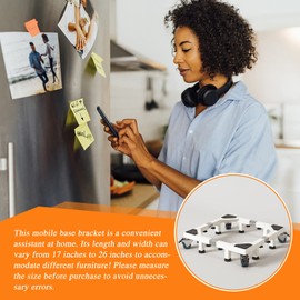 Chinchilla Heavy Duty All Stainless Steel Mobile Fridge Stand Base, Washing Machine Stand with Wheels, Adjustable Furniture Dolly for Washer, Refrigerator and Dryer