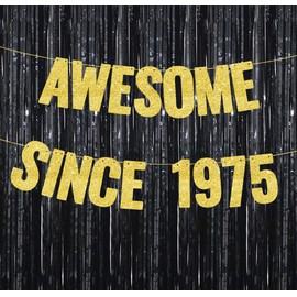 Veegood 50th Birthday Banner, Gold, 10 Feet, Birthday Party Decor, Funny 50th Bday Party Supplies