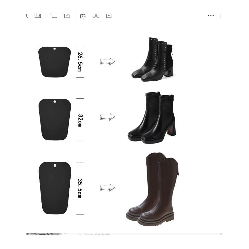 Hungpure 10 Pack (5 Pairs) Boot Shapers Reusable Plastic Thigh