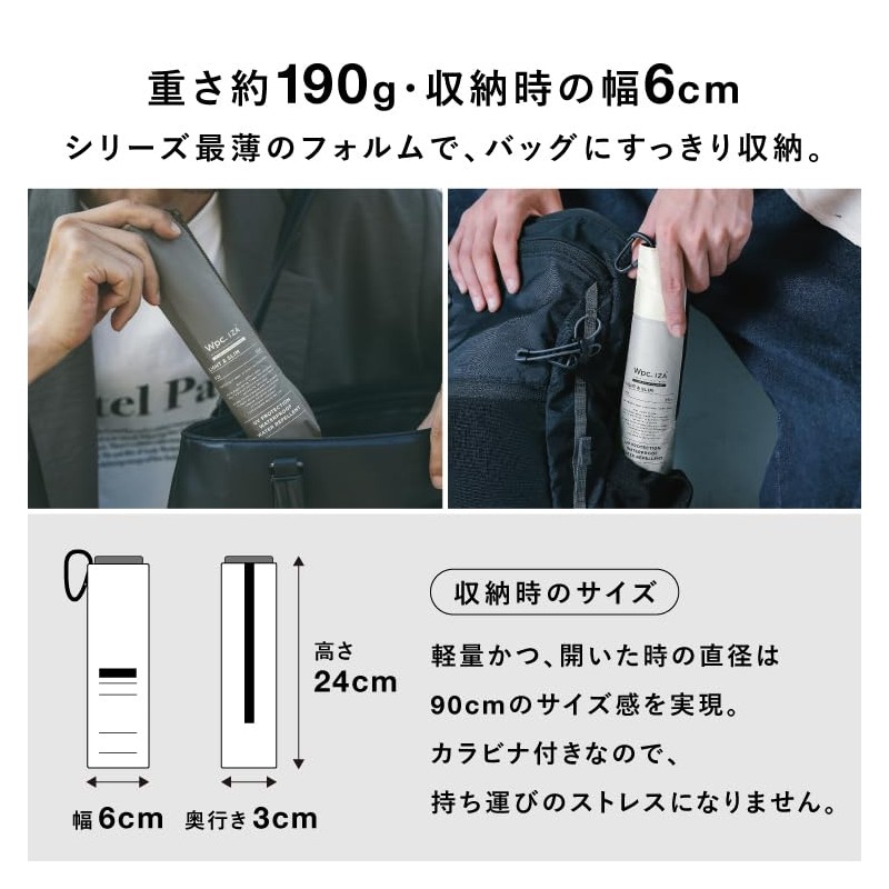 Wpc. IZA Men's Umbrella for Rain or Shine, Lightweight &