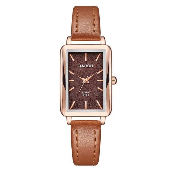 ALCENTIS - Women's Rectangular Watch - Quartz Movement - Leather