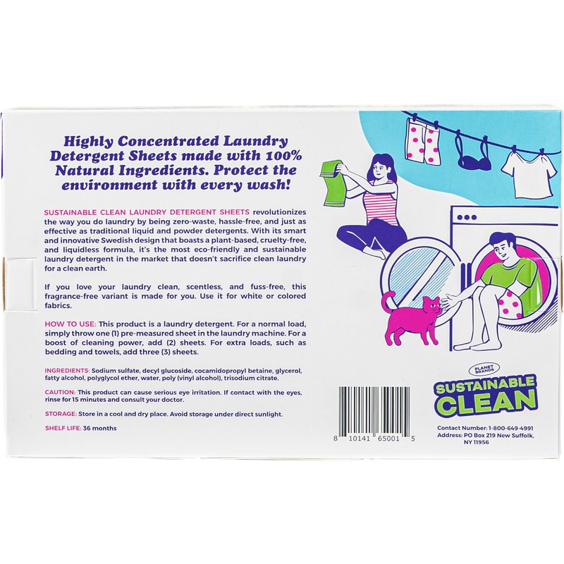 Planet Brands Laundry Detergent Sheets - Made in Sweden, Up