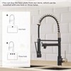 AIMADI Kitchen Sink Faucet,Black Kitchen Faucets with Pull Down Sprayer,Black