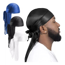 CONEJO MODA Seda Satén Larga Cola Pigtail Headwear Cap Bufanda Bandana