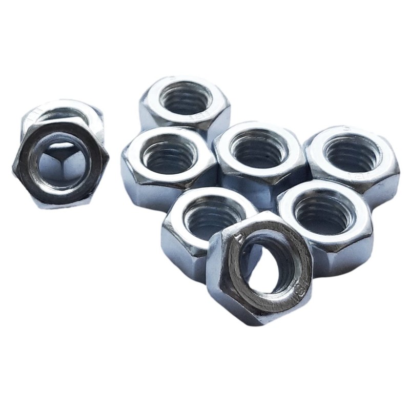 M8 Hex Nuts 8mm Metal Steel Sheet Zinc Plated Nut