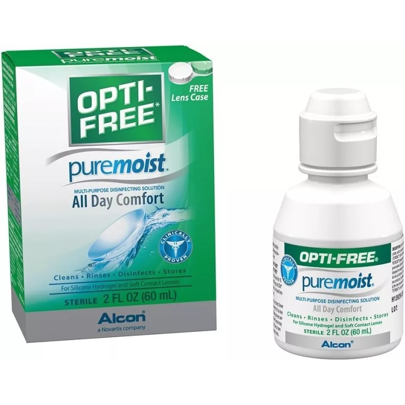Opti-Free Puremoist Contact Lens Solution with Lens Case, 2oz.