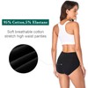 Annenmy Women's High Waist Cotton Underwear Soft Brief Panties Regular