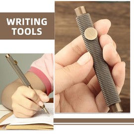 SEWACC Retro Mini Portable Brass Fountain Pen Calligraphy Writing Pen for Students Artists Home Office