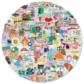 200 Motivational Quote Stickers - Positive Inspirational Words for Vision Boards, Planners & More, Decals for Teens, Adults, Teachers, Great for Water Bottles, Laptops, Guitars and More