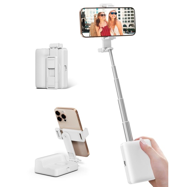 Viozon Foldable Phone Selfie Stick,360° Rotatable Phone Holder with Aluminum