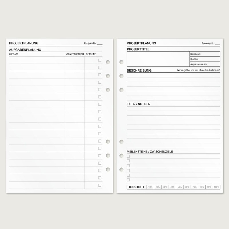 KOMPASS® Project Planning | 30 DIN A5 Inserts for Ring