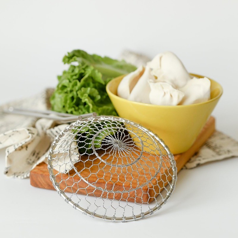 Spider Skimmer Strainer Spoon, 5-Inch Diameter, Stainless Steel Kitchen Wok