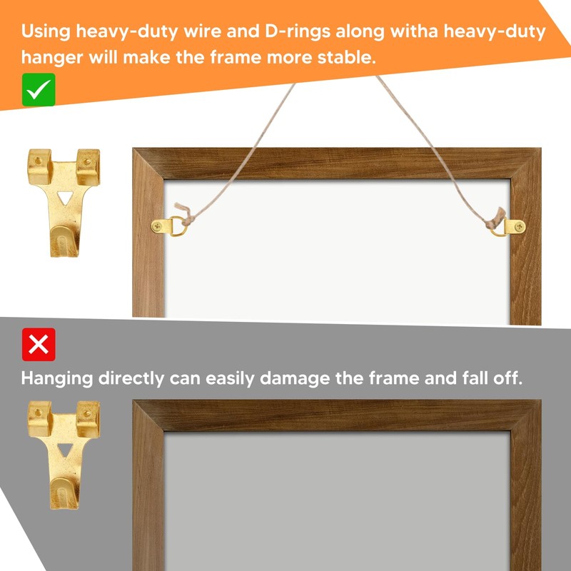 KEDEMAS 224 Pcs Picture Hooks for Frames, Picture Hanging Kit,