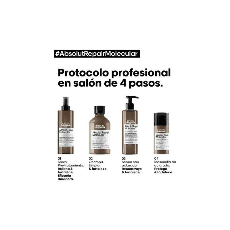 Loreal Absolut Repair Molecular Shampoo 500ml Mascara Chica