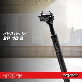 ergotec Unisex – Adult's SP-10.0 Spring seat Post, Black, Standard Size