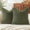 Mecatny Corduroy Fall Throw Pillow Covers 18x18 Set of 2,