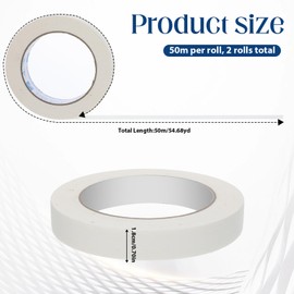 110 Yards White Freezer Tape 2 Rolls, Writable Surface Removable Tape, Low Temperature Resistance, Easy to Tear and Residue-Free Removal, Ideal for Food Containers Refrigerators Food Labels