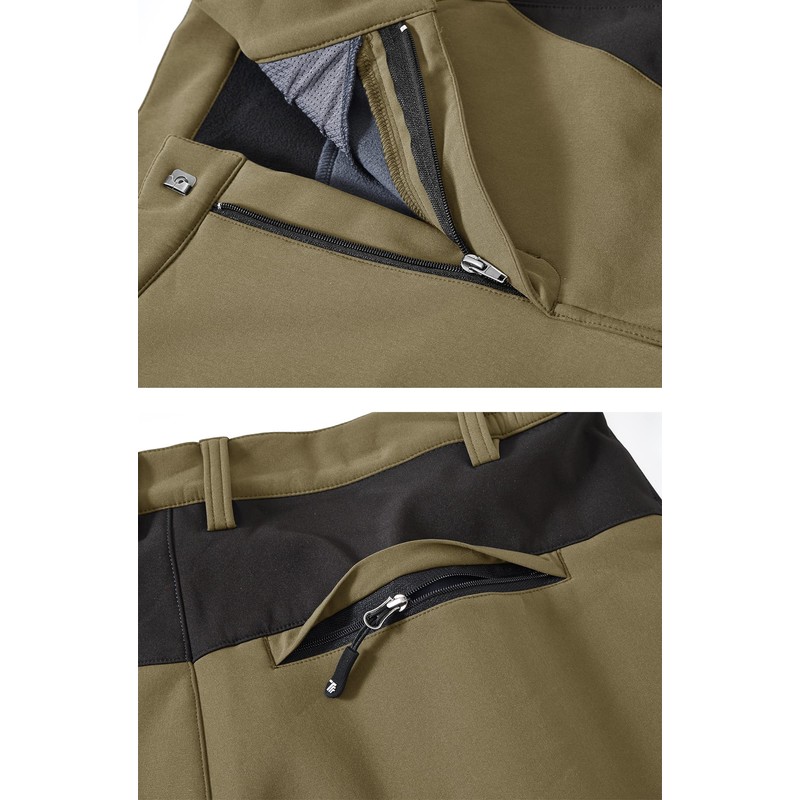 YSENTO Men's Skiing Pants Waterproof Windproof Fleece Lined Hiking Cargo