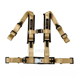 Aniki Dynamics 2 X ANIKI KHAKI 4 POINT AIRCRAFT BUCKLE RACING SEAT BELT HARNESS FOR POLARIS UTV