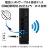 Elecom WIFI Router, Wireless LAN WiFi6, 1201+300Mbps, AX1500, IPv6 (IPoE),