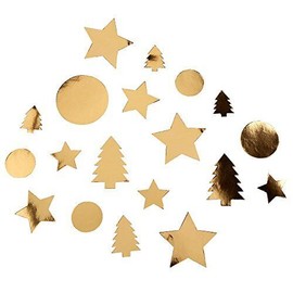 Neviti Dazzling Christmas Gold Foil XL Stars Trees Table Scatters