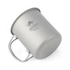 450ml Titanium Cup with Foldable Handles Lightweight Water Cup for